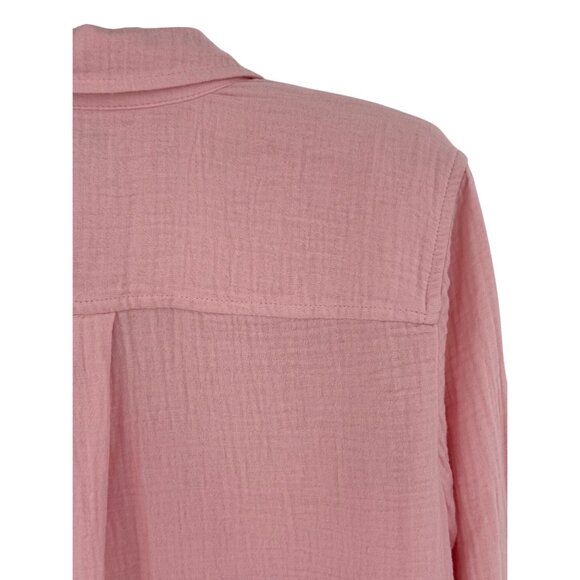 NWT J.Crew Pink Crinkle Gauze Cotton Coastal Granddaughter Button Down Top XS - Picture 10 of 16